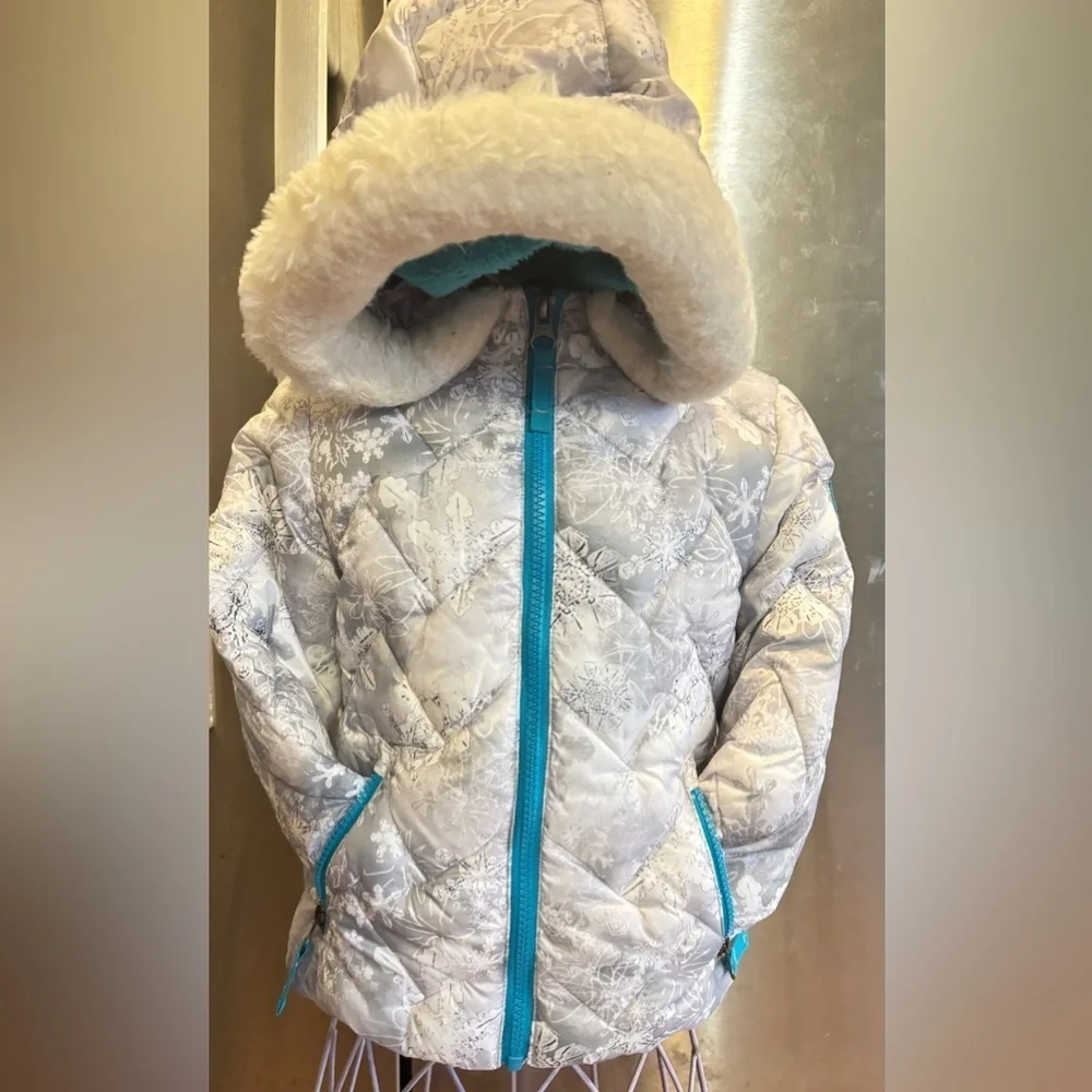 SNOZU Girl’s hooded puffer hooded coat Ice Princess